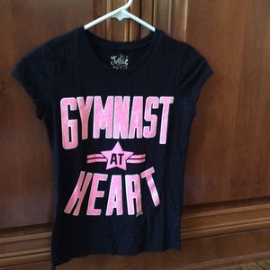 Gymnast at heart tee shirt